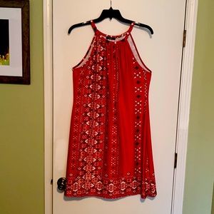 Red Lily mini sundress